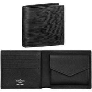 Louis Vuitton Wallet coin LV Portefeuille Marco NM Black Epi
